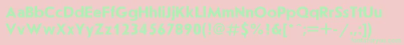 JournalsanscBold Font – Green Fonts on Pink Background
