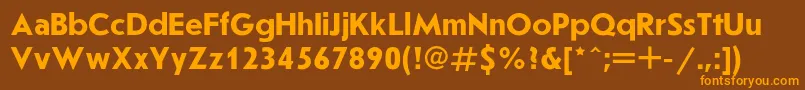 JournalsanscBold Font – Orange Fonts on Brown Background
