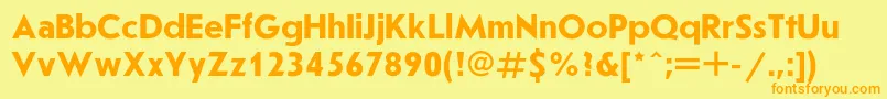 JournalsanscBold Font – Orange Fonts on Yellow Background