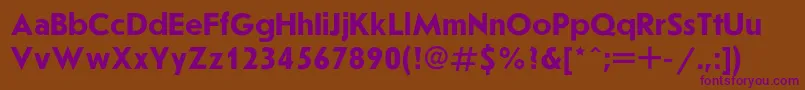 JournalsanscBold Font – Purple Fonts on Brown Background