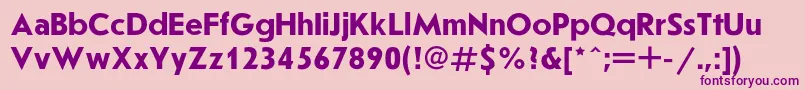JournalsanscBold Font – Purple Fonts on Pink Background