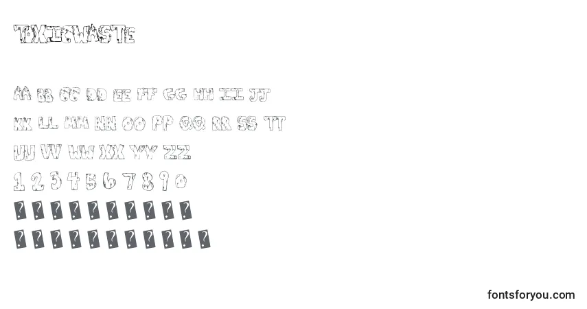 Toxicwaste Font – alphabet, numbers, special characters