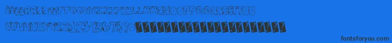 Toxicwaste Font – Black Fonts on Blue Background