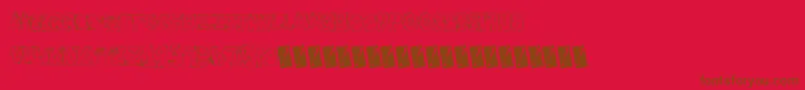 Toxicwaste Font – Brown Fonts on Red Background