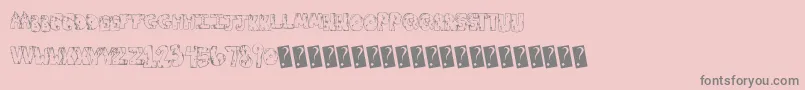 Toxicwaste Font – Gray Fonts on Pink Background