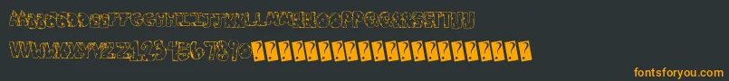 Toxicwaste Font – Orange Fonts on Black Background