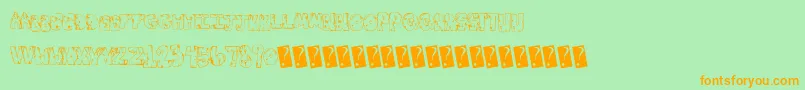 Шрифт Toxicwaste – оранжевые шрифты на зелёном фоне