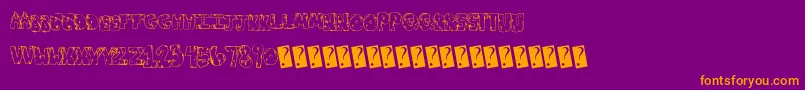 Saiba mais sobre a fonte Toxicwaste Fonte Toxicwaste – fontes laranjas em um fundo violeta