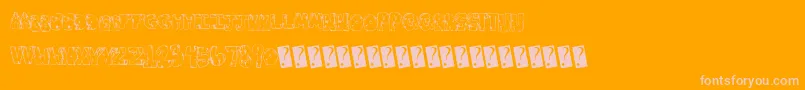Toxicwaste Font – Pink Fonts on Orange Background