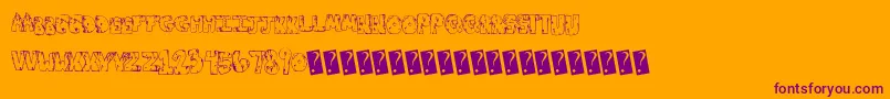 Toxicwaste Font – Purple Fonts on Orange Background