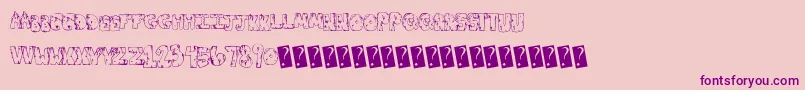 Toxicwaste Font – Purple Fonts on Pink Background