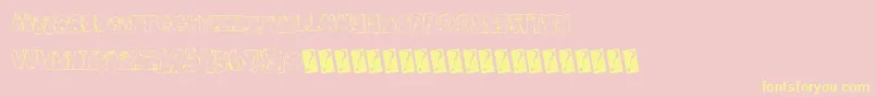 Toxicwaste-Schriftart – Gelbe Schriften auf rosa Hintergrund