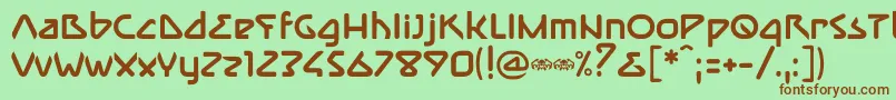 ImmuneBold Font – Brown Fonts on Green Background