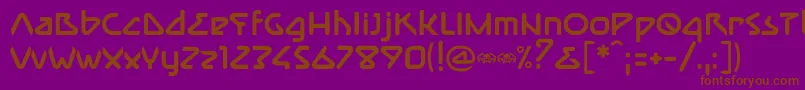 ImmuneBold-fontti – ruskeat fontit violetilla taustalla