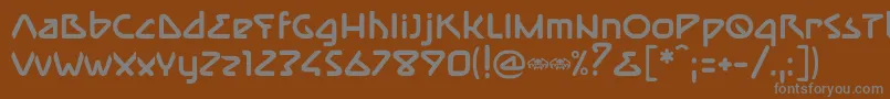 フォントImmuneBold – 茶色の背景に灰色の文字