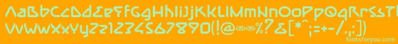 フォントImmuneBold – オレンジの背景に緑のフォント