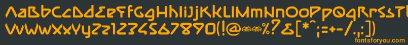 フォントImmuneBold – 黒い背景にオレンジの文字