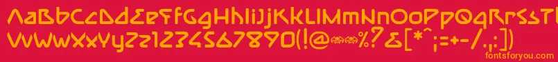 ImmuneBold Font – Orange Fonts on Red Background