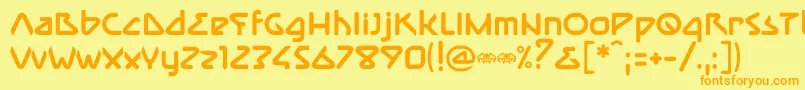 ImmuneBold Font – Orange Fonts on Yellow Background