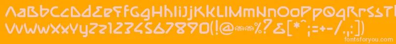 フォントImmuneBold – オレンジの背景にピンクのフォント