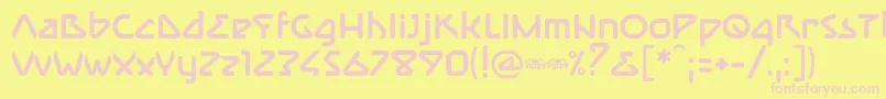 ImmuneBold Font – Pink Fonts on Yellow Background