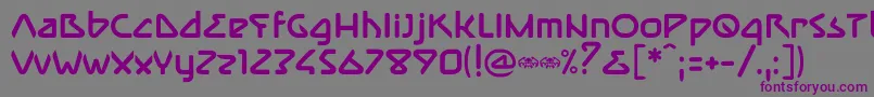 フォントImmuneBold – 紫色のフォント、灰色の背景