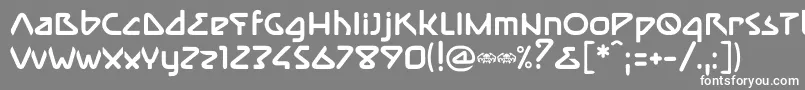 フォントImmuneBold – 灰色の背景に白い文字