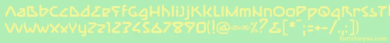 ImmuneBold Font – Yellow Fonts on Green Background