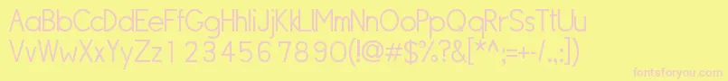 Sipll Font – Pink Fonts on Yellow Background