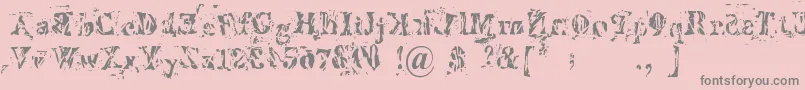 Imperfetta Font – Gray Fonts on Pink Background