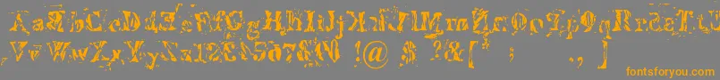 fuente Imperfetta – Fuentes Naranjas Sobre Fondo Gris