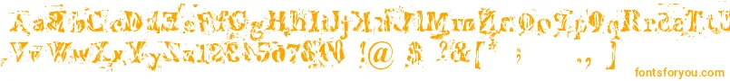 Imperfetta-Schriftart – Orangefarbene Schriften auf weißem Hintergrund