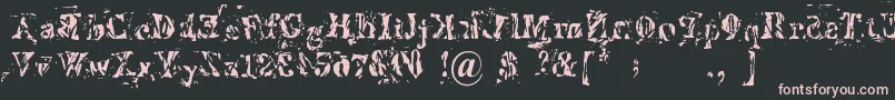 Imperfetta Font – Pink Fonts on Black Background