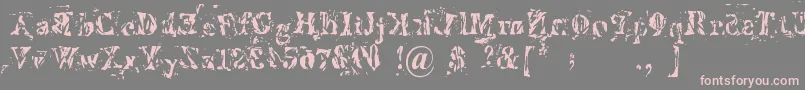Imperfetta Font – Pink Fonts on Gray Background