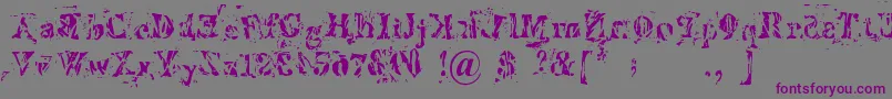 Imperfetta Font – Purple Fonts on Gray Background