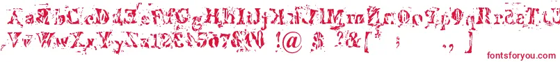 Imperfetta Font – Red Fonts on White Background