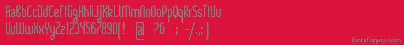 Rajkeys Font – Gray Fonts on Red Background