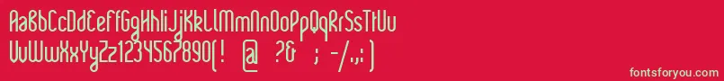 Rajkeys Font – Green Fonts on Red Background