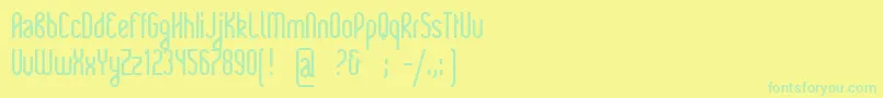 Rajkeys Font – Green Fonts on Yellow Background