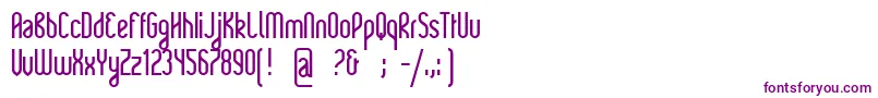 Rajkeys-Schriftart – Violette Schriften auf weißem Hintergrund