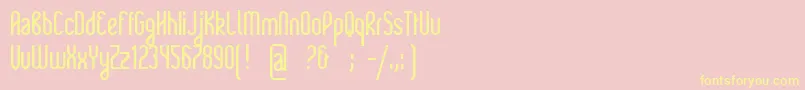 Rajkeys Font – Yellow Fonts on Pink Background