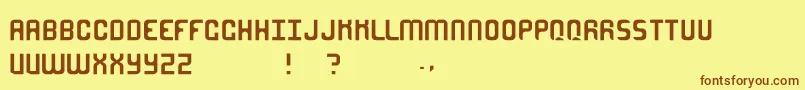 MetroSkies-fontti – ruskeat fontit keltaisella taustalla