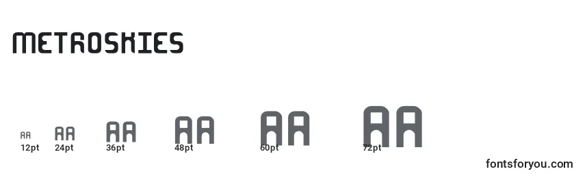 MetroSkies Font Sizes