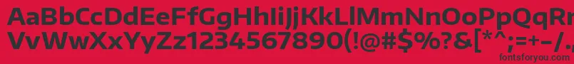 EncodesanswideBold Font – Black Fonts on Red Background