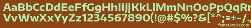 Шрифт EncodesanswideBold – зелёные шрифты на коричневом фоне
