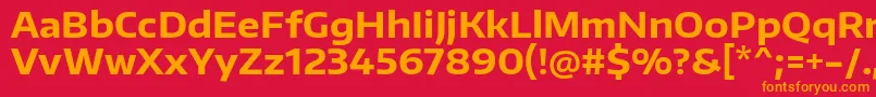 EncodesanswideBold Font – Orange Fonts on Red Background