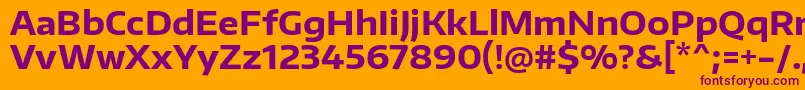 EncodesanswideBold Font – Purple Fonts on Orange Background