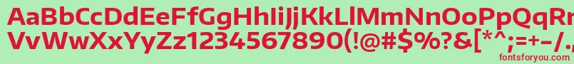 EncodesanswideBold Font – Red Fonts on Green Background