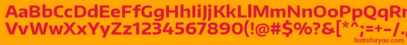 EncodesanswideBold Font – Red Fonts on Orange Background