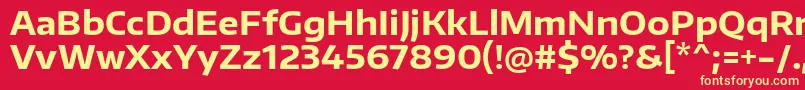 EncodesanswideBold Font – Yellow Fonts on Red Background